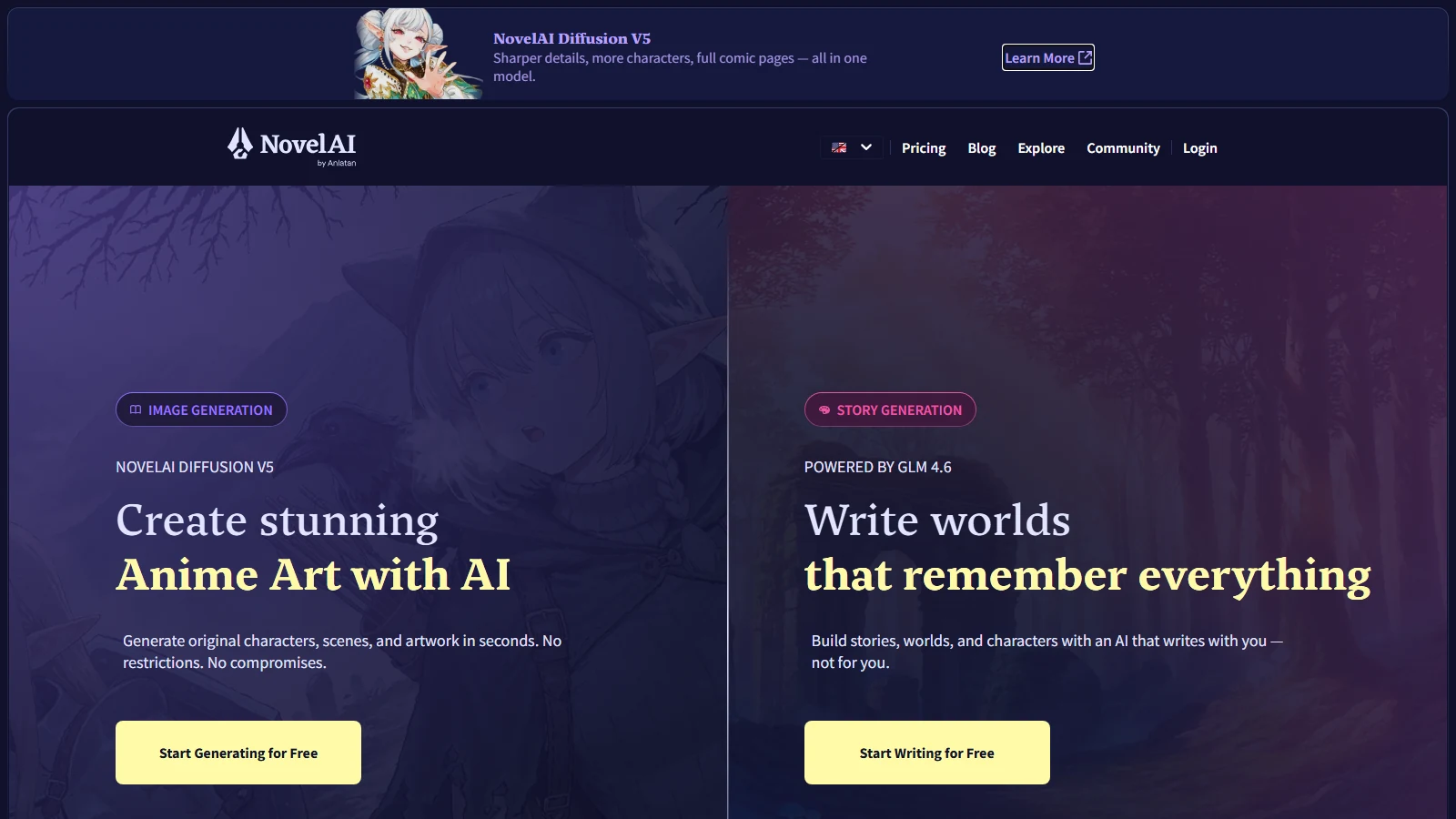 NovelAI Review (2026): The Best AI Writing Studio Isn't the Best AI Game |  Arcanum RPGs